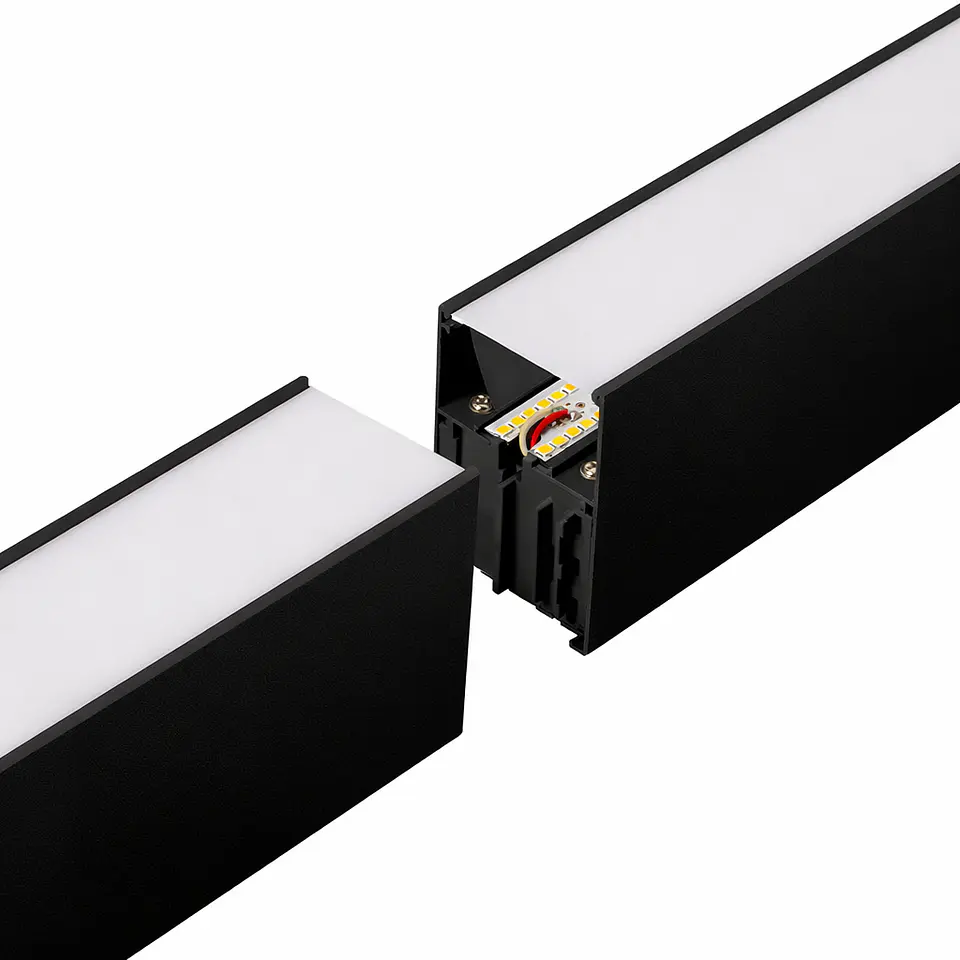 LuminÃ¡ria linear LED conectÃ¡vel de 45 W, 4.500 lm, 180 cm, CCT (temperatura de cor regulÃ¡vel), driver Lifud, de superfÃ­cie/suspe 3
