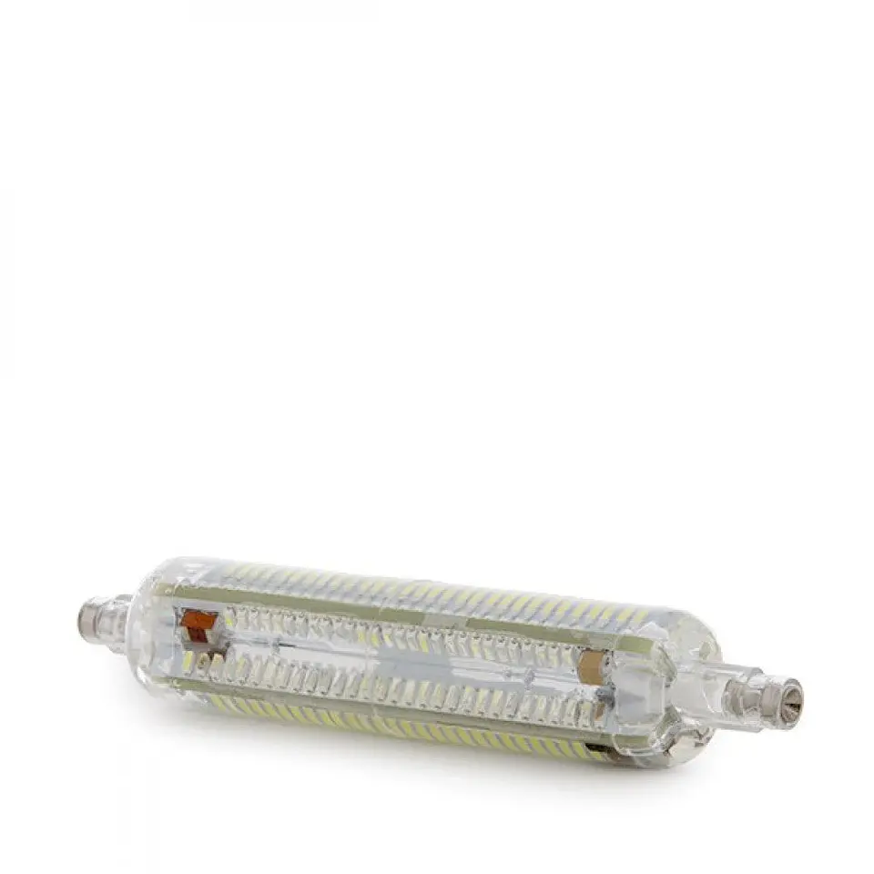 LÃ¢mpada LED R7S 10W 936Lm 2700ÂºK 120Mm 360Âº Sili a 40.000H [CA-R7S-360-10W-118-WW] 1