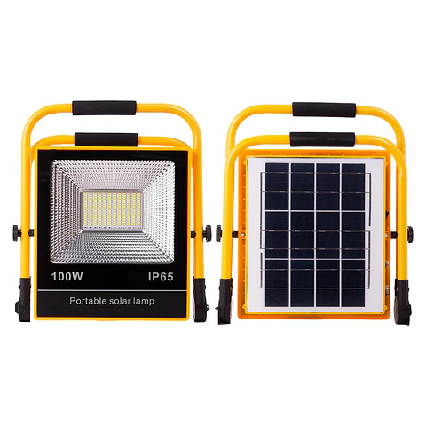 Projetor LED Solar 50W 6500K Painel: 6V/9W Battery: 3.2V/12000Mah Remote Control [Ho-Solarfl-50W-05]