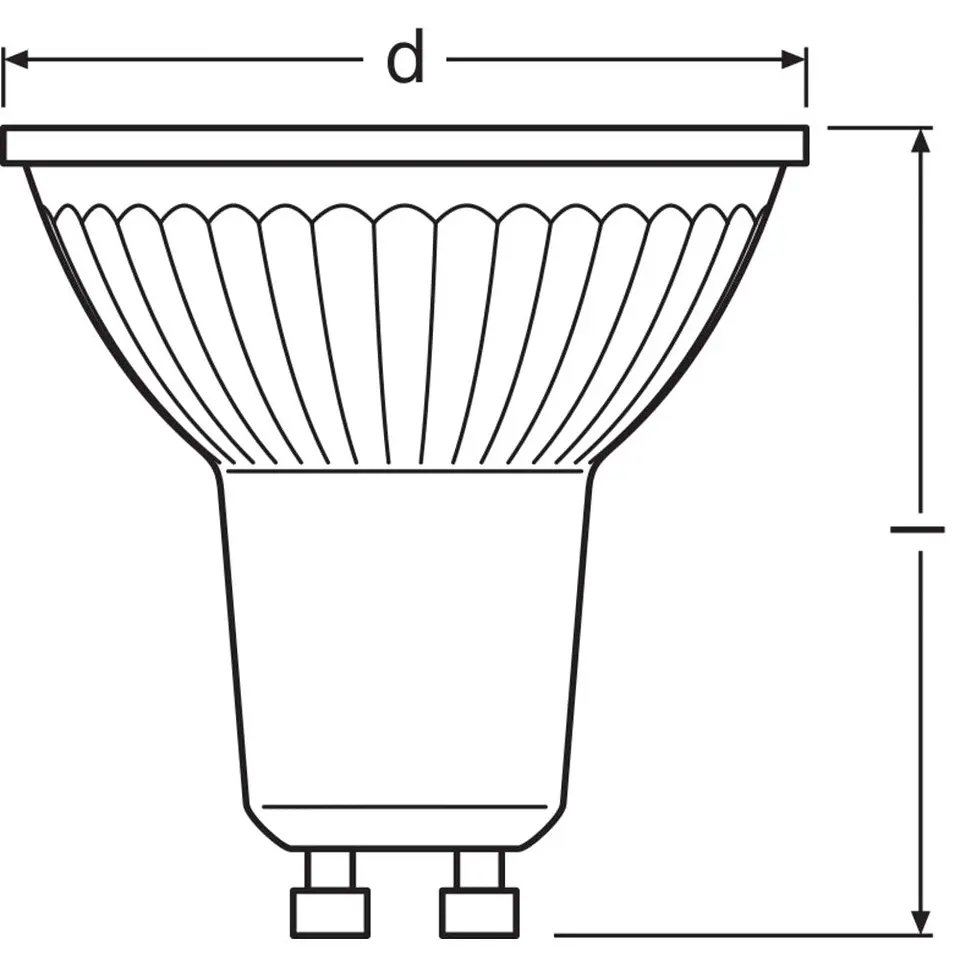 LÃ¢mpada Foco LED Ledvance/Osram GU10 3.4W 230Lm 2700K 36Âº IP20 RegulÃ¡vel 2