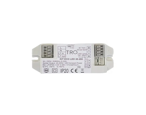 Kit de Emergencia ECO LED 20â€“200 TRQ para Lumiarias LED com driver externo