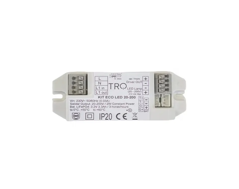 Kit de emergÃªncia ECO LED 20â€“200 TRQ para luminÃ¡rias LED com driver externo 1