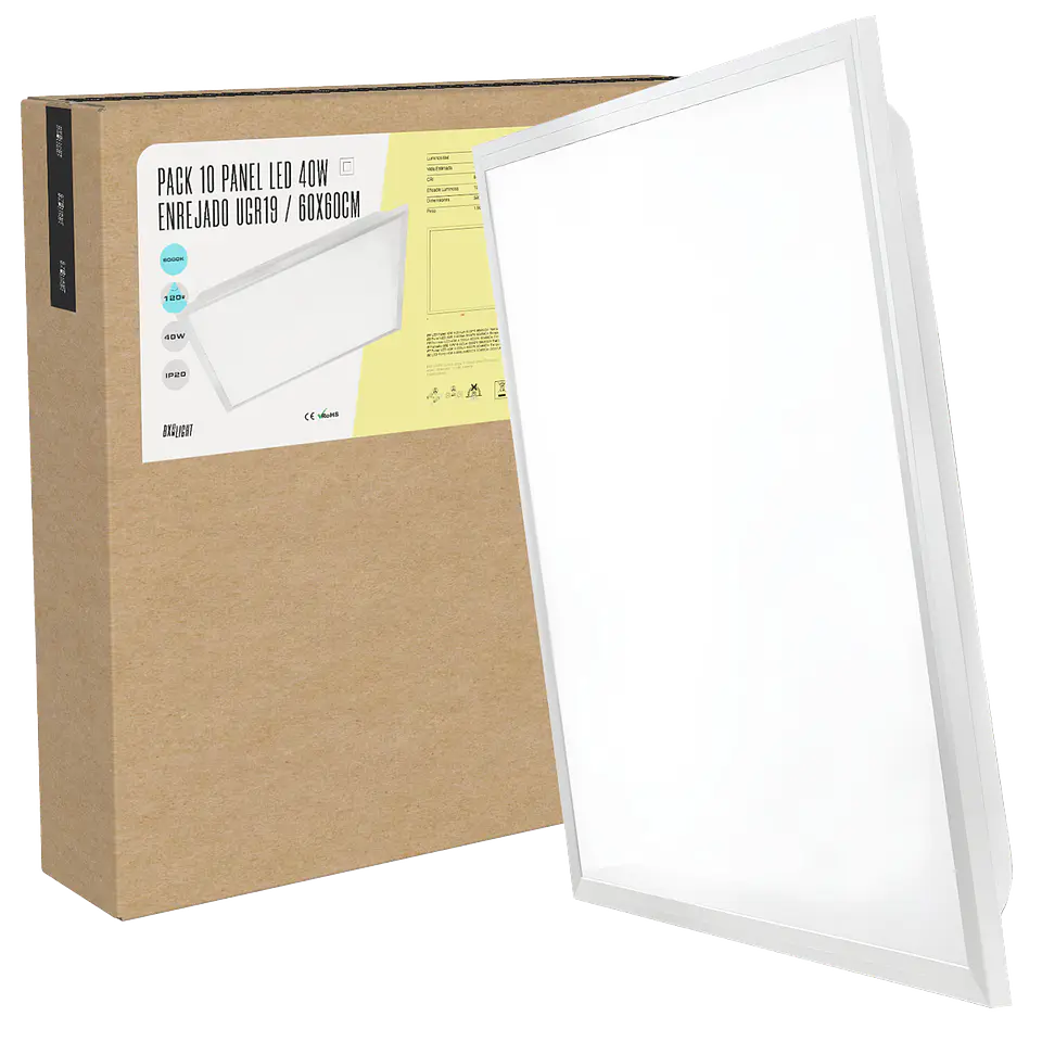 Painel LED 40W 4.000Lm 6000ÂºK 60x60Cm TreliÃ§a UGR19 40.000H [BX3-PG-600x600-40WCW] 1