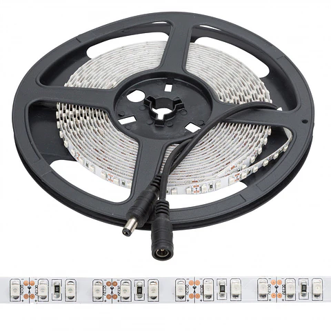 Faixa de 600 LEDs 48W 2.400Lm CRI85 6000ºK SMD3528 12VDC x5M 40.000H [PL219005W]-Branco