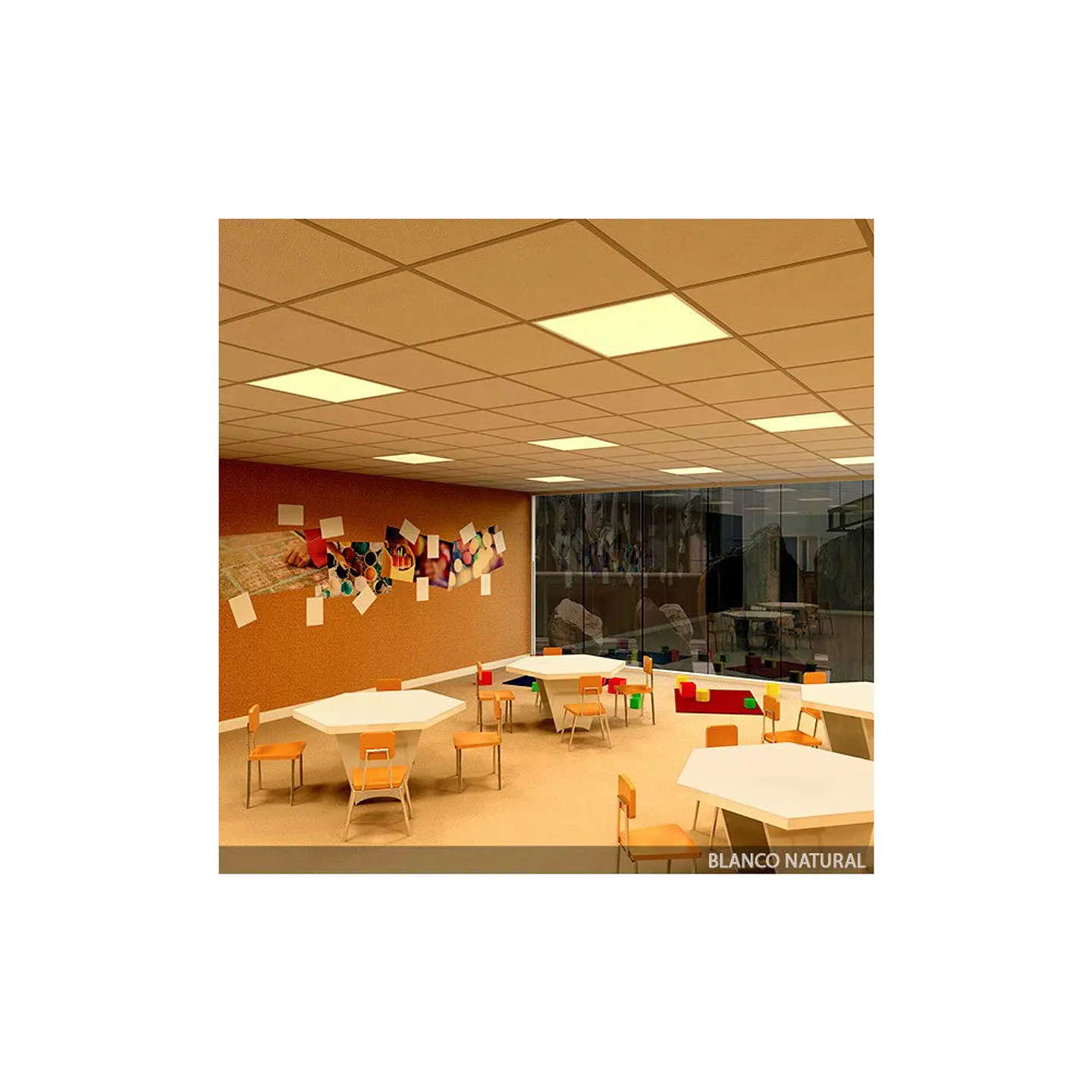 Painel LED 40W 4.000Lm 6000ÂºK 60x60Cm TreliÃ§a UGR19 40.000H [BX3-PG-600x600-40WCW] 8