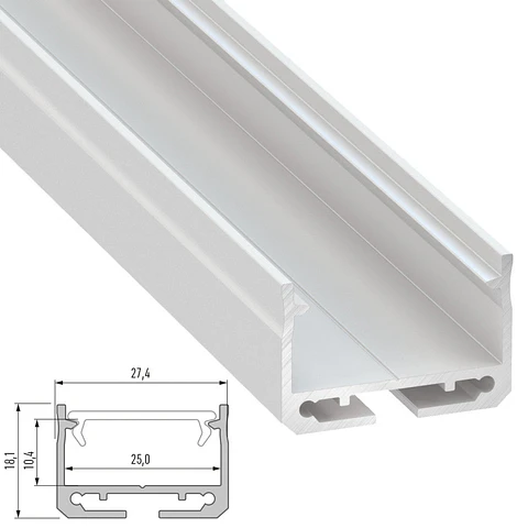 Perfil Aluminio Tipo Sileda 2,02M