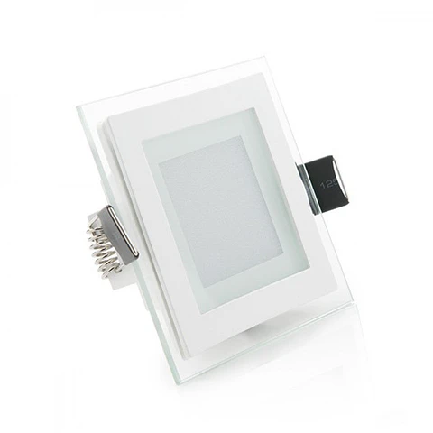 Downlight LED 6W 600Lm 2700ºK Quadrado Vidro 40.000H [GR-MB02-6W-WW]