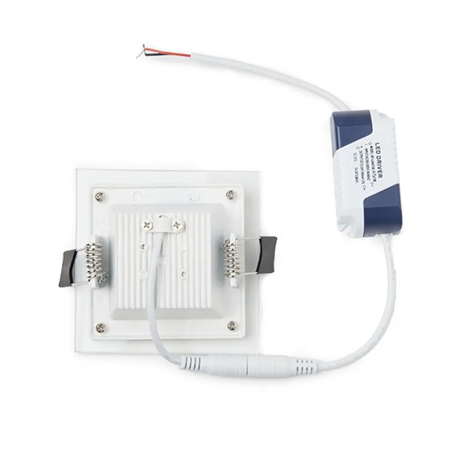 Downlight LED 6W 600Lm 2700ÂºK Quadrado Vidro 40.000H [GR-MB02-6W-WW] 4