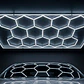 LED Hexagonal - 6000K - 14 Hexagonos 56cm + Retangulo 500cm - Thumbnail 2