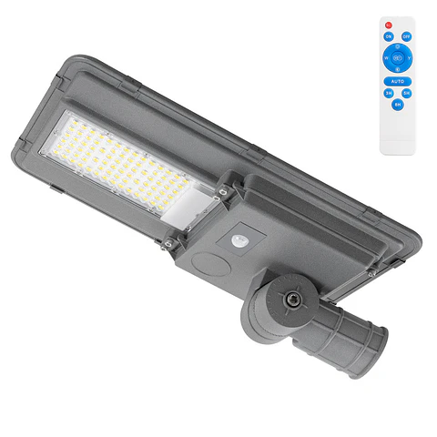 Luz de rua solar LED 200W 5000K Painel 6V 20W Bateria 20Ah Sensor/Controle Remoto [HO-STR200W-SL04-CW]