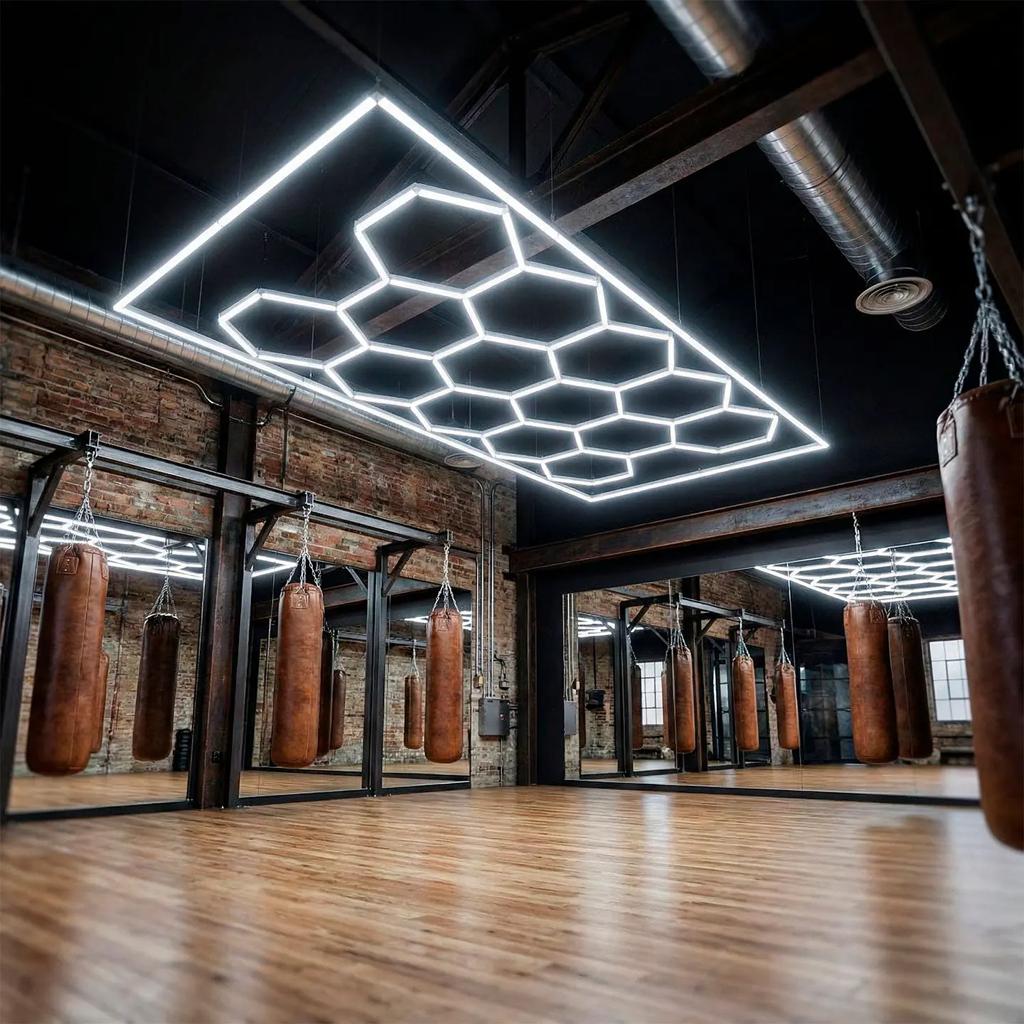 LED Hexagonal - 6000K - 14 Hexagonos + Retangulo 5m 2
