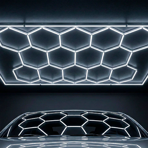 LED Hexagonal - 6000K - 14 Hexagonos + Retangulo 5m