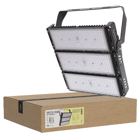 Holofote LED 750W Stadium 112500Lm Driver Meanwell 1-10V IP65 Philips 3030 100.000H