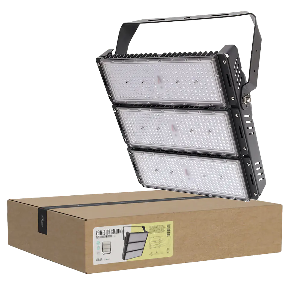 Holofote LED 750W Stadium 112500Lm Driver Meanwell 1-10V IP65 Philips 3030 100.000H 1