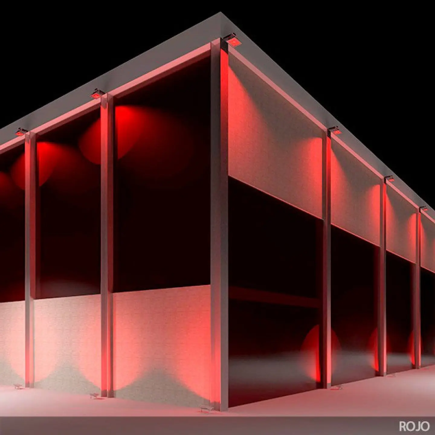 Refletor Projetor LED 50W 4.250Lm IP65 Brico Vermelho 40.000H [BQFS29050B-R] 5