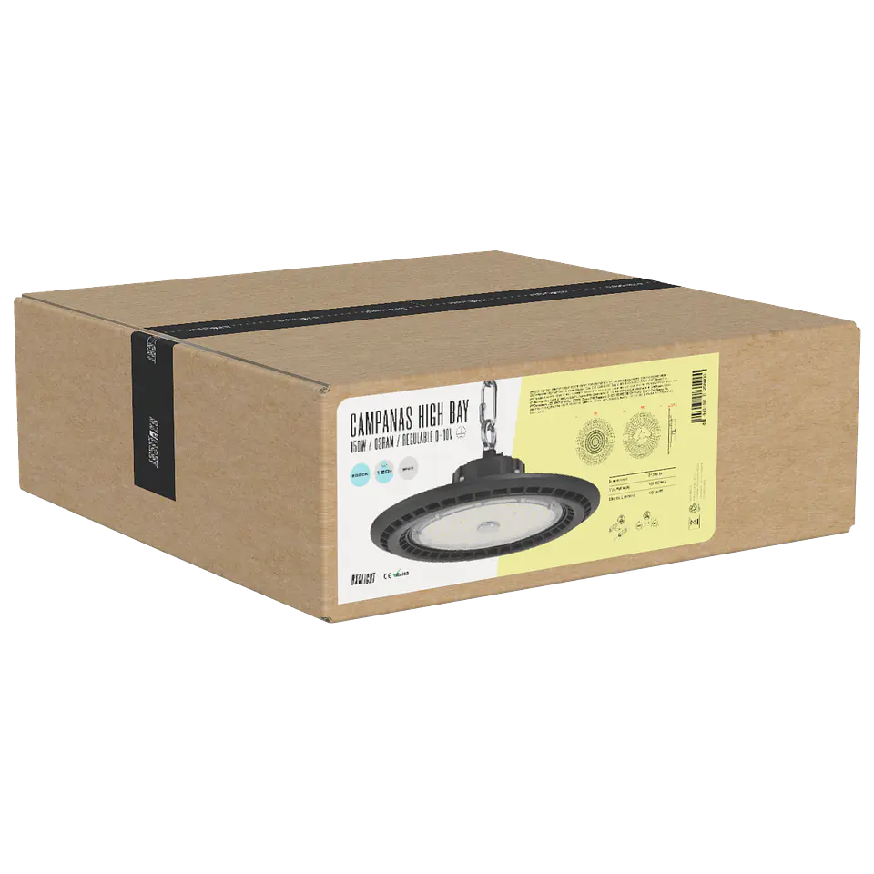 CampÃ¢nula LED 150W 27.000Lm 6000ÂºK Osram IP65 RegulÃ¡vel 0-10V 100.000H [BX3-HVUFO150W-H-CW] 2