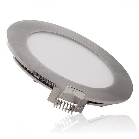 Painel LED 6W 600Lm 4200ºK Circular NÃ­quel Acetinado 50.000H [GL-CL-R6N-W]