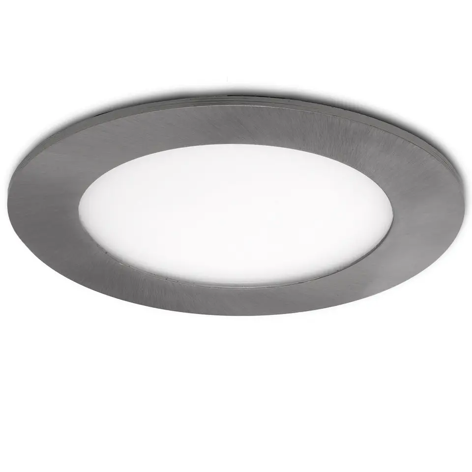 Painel LED 6W 600Lm 4200ÂºK Circular NÃ­quel Acetinado 50.000H [GL-CL-R6N-W] 2