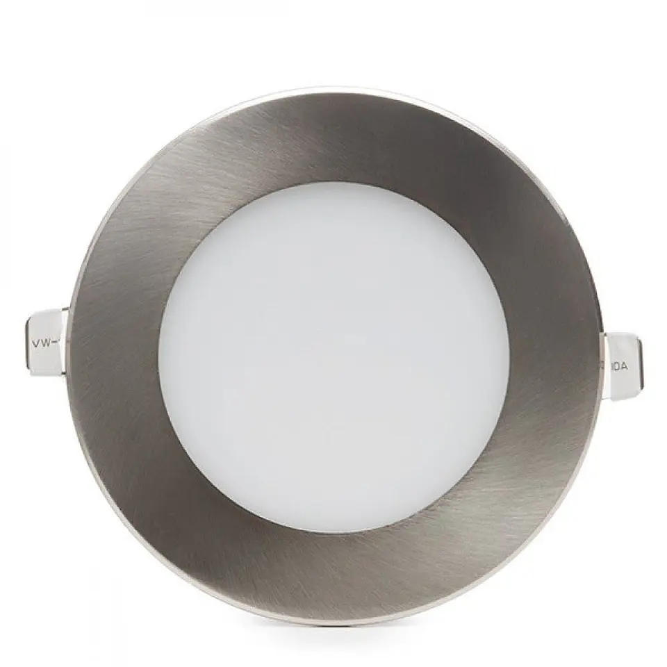 Painel LED 6W 600Lm 6000ÂºK Circular NÃ­quel Acetinado 50.000H [GL-CL-R6N-CW] 3
