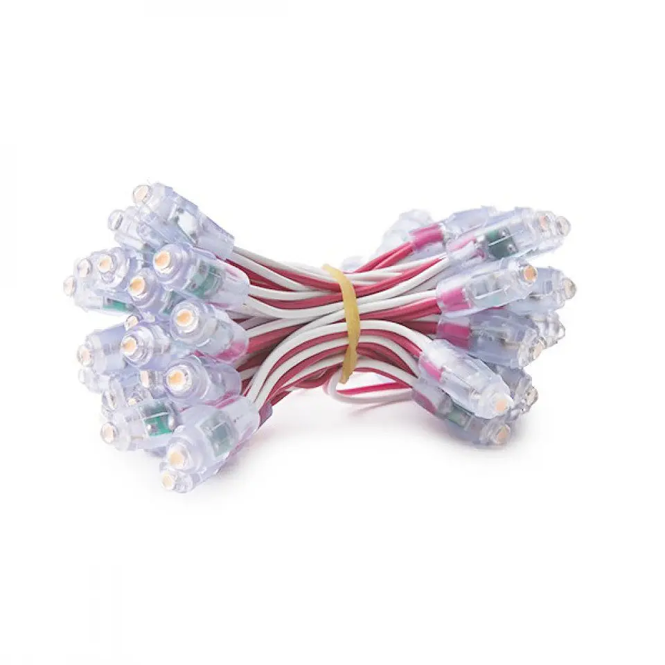 Pixel LED 0,1W 2Lm 9Mm 12V Epistar (String 50 Unidades) Roxo 50.000H [DE-PIX-9-A] 1