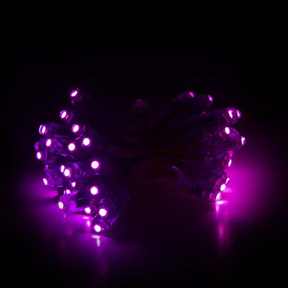 Pixel LED 0,1W 2Lm 9Mm 12V Epistar (String 50 Unidades) Roxo 50.000H [DE-PIX-9-A] 2