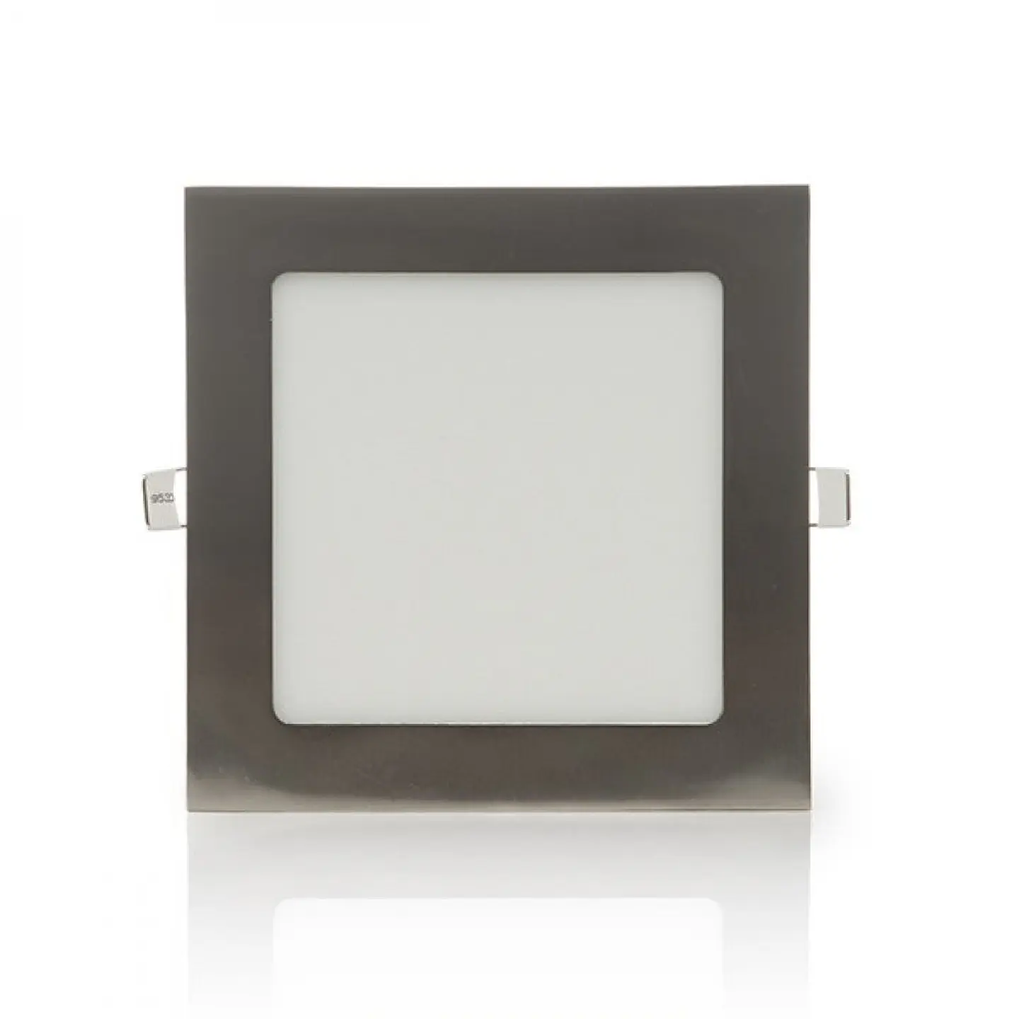 Painel de LED quadrado de nÃ­quel acetinado de 12 W 1200 Lm 2700ÂºK 50.000 H [GL-CL-S12N-WW] 3