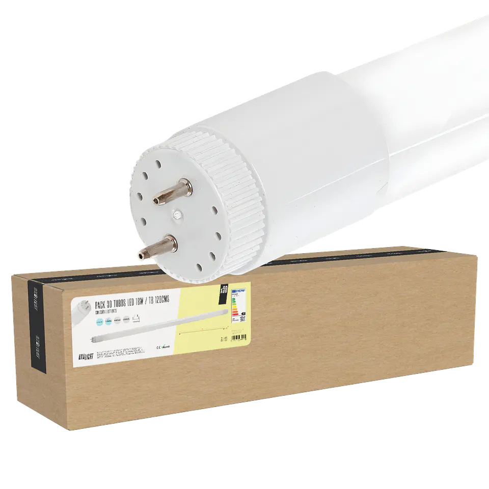 Pacote de 30 Tubos LED T8 18W 1.440Lm 6000ÂºK 1200mm 40.000H [BX3-T8-PC-1,2M-30-CW] 1