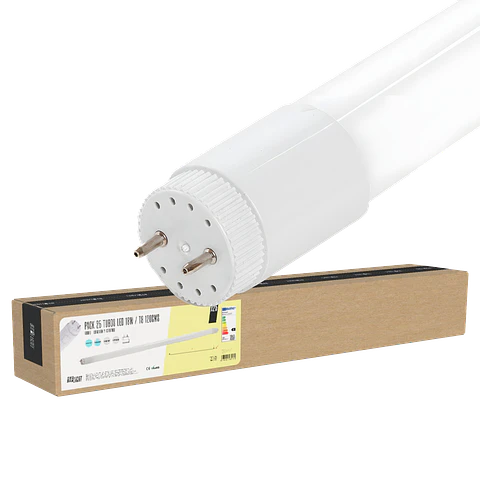 Pacote de 25 Tubos LED T8 18W 1.800Lm 6000ºK Vidro 120Cm 40.000H [BX3-LM1063-CW]