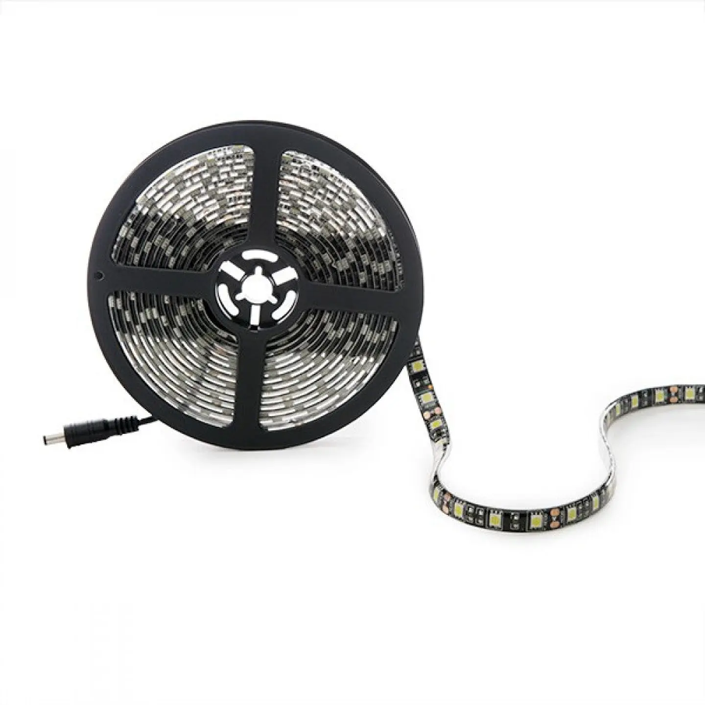 Faixa de 300 LEDs 72W 4.200Lm CRI85 6000ÂºK SMD5050 12VDC IP65 Preto Pcb x5M 40.000H [CA-5050-300-IP65-B-CW]-Branco Frio 3