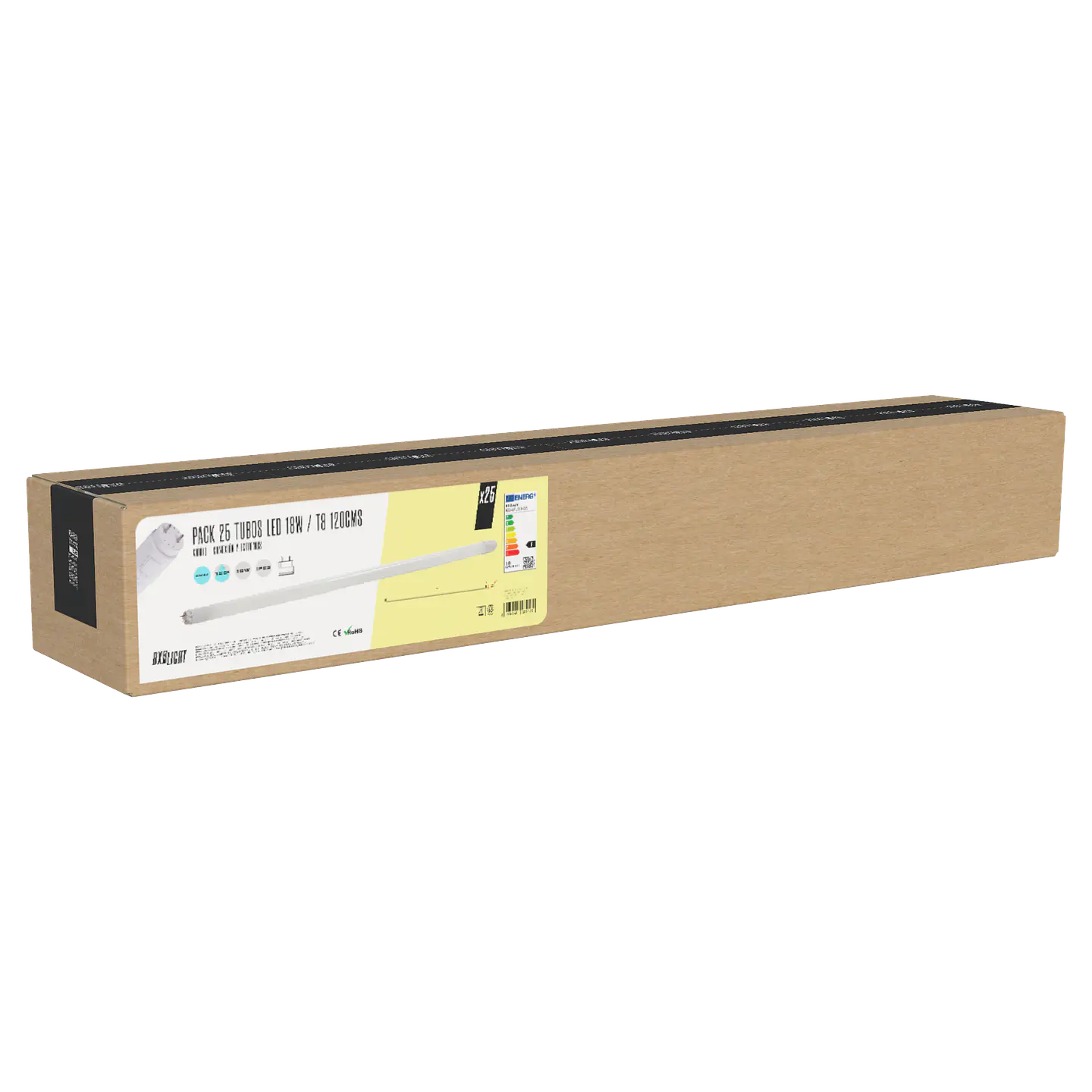 Pacote de 25 Tubos LED T8 18W 1.800Lm 6000ÂºK Vidro 120Cm 40.000H [BX3-LM1063-CW] 2