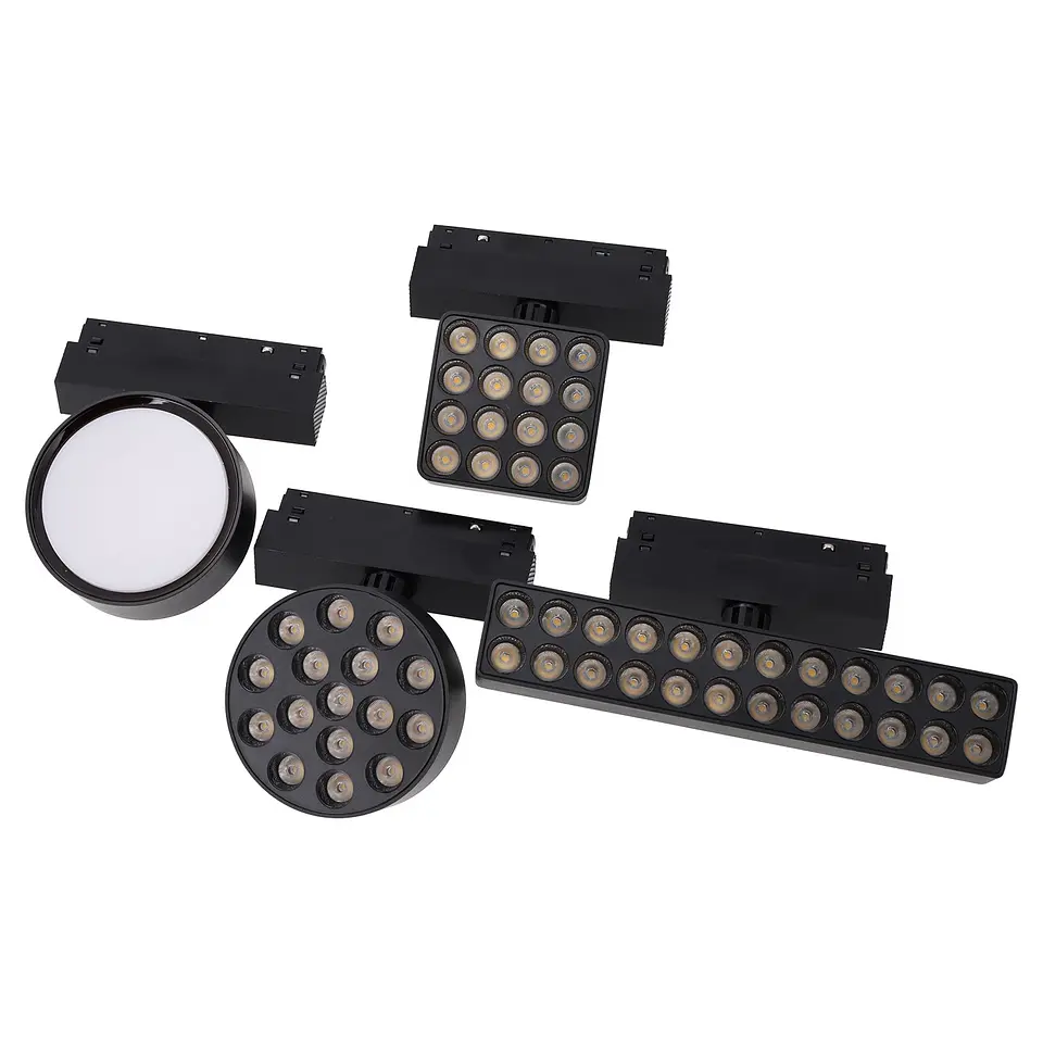 LuminÃ¡ria de trilho LED magnÃ©tica 16W Ã˜97mm 90Lm/W CCT (Cor da luz ajustÃ¡vel) 4