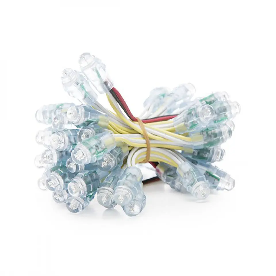 Pixel LED 0,1W 2Lm 12Mm 5V Epistar (String 50 Unidades) Amarelo 50.000H [DE-PIX-12-Y] 1