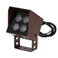 Refletor LED com estaca para jardim, 4W, IP65, 2700K, acabamento marrom. - Thumbnail 2