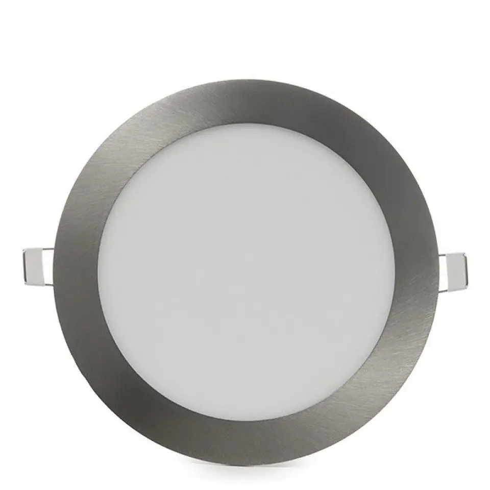 Painel LED 12W 1200Lm 2700ÂºK Circular NÃ­quel Acetinado 50.000H [GL-CL-R12N-WW] 3