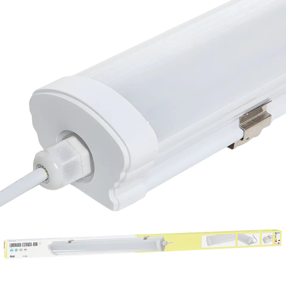 Equipamento LED impermeÃ¡vel 40W 3.600Lm 6000ÂºK 120Cm IP65 50.000H [BX3-WP-40W-1200-CW] 1