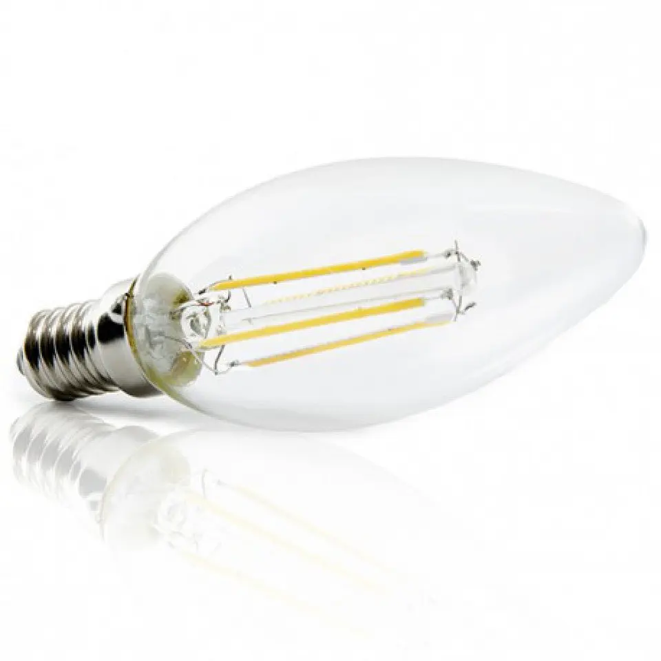LÃ¢mpada LED E14 4W 273Lm 2700ÂºK Filamento Personalizado Caso 40.000H [JTX-J14DHA42-WW-EP06] 4
