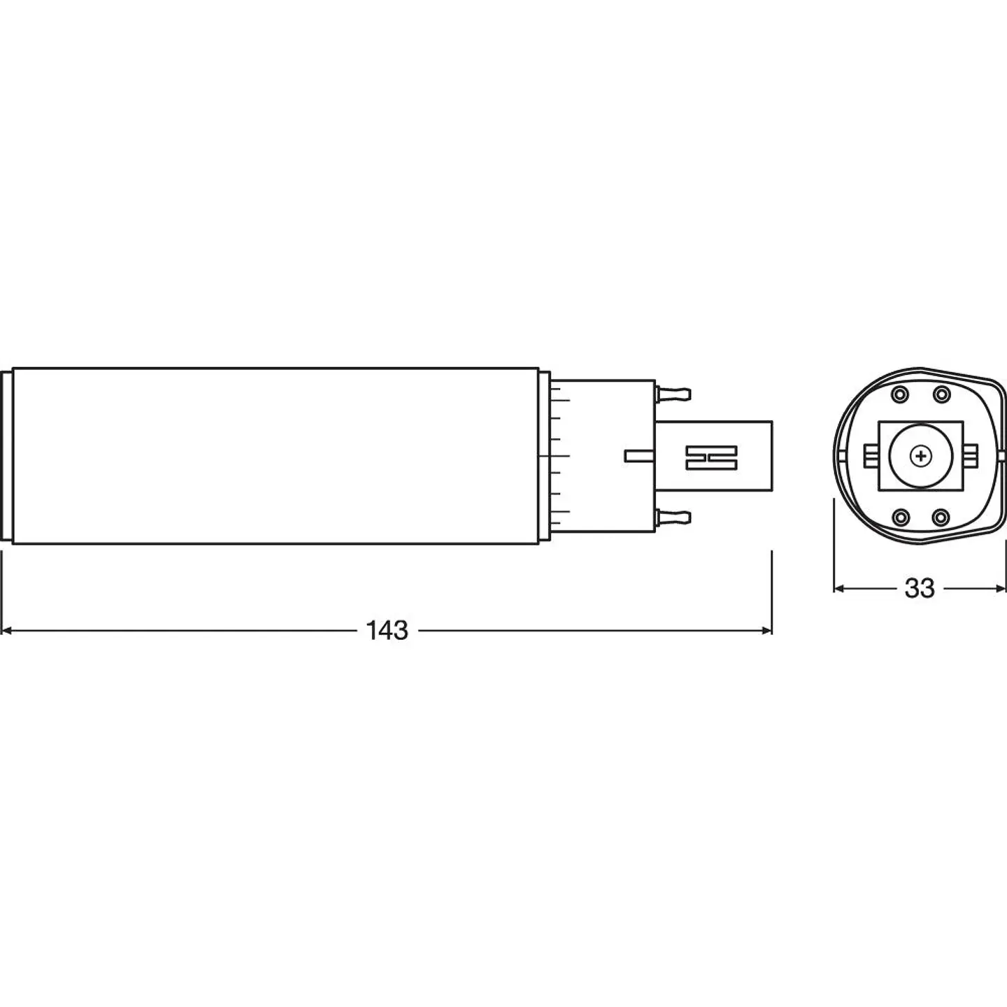 LÃ¢mpada LED Ledvance/DULUX G24q 1 6W 600Lm 3000K 120Âº IP20 3