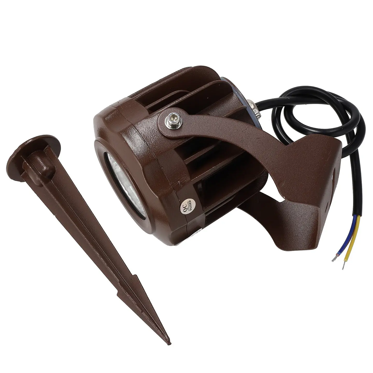 Refletor LED com estaca para jardim, 10W, IP65, 2700K, acabamento marrom. 4