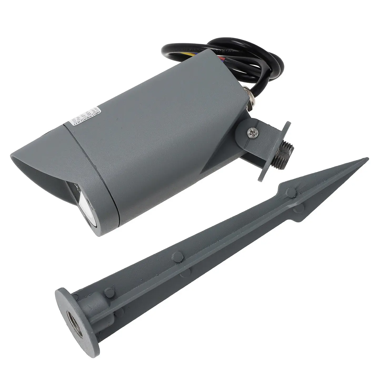 Refletor LED de 7W IP65 2700K com estaca para jardim, acabamento cinza 4