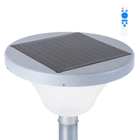 Poste solar circular LED para jardins 45W