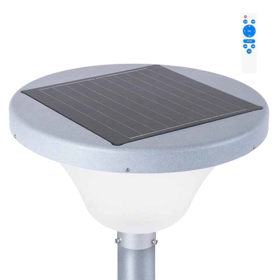 Poste solar circular LED para jardins 45W 1