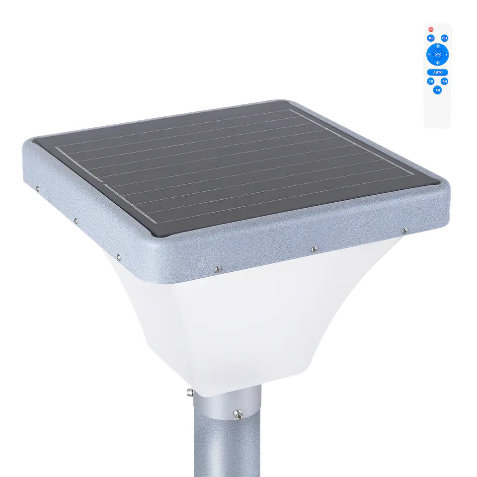 Poste LED Solar Retangular para Jardins 45W  1