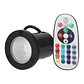 Foco embutido de jardim 5W RGBW IP65 60Âº com controlo remoto - Thumbnail 1