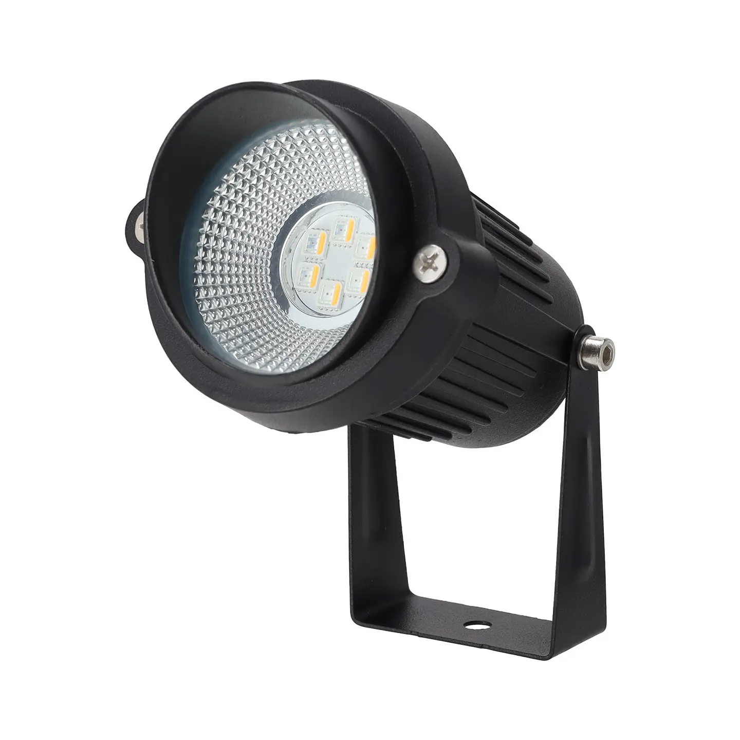 Foco LED com espeto de jardim 5W 60Âº IP65 RGBW Acabamento preto com controle remoto 2