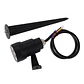 Foco LED com espeto de jardim 5W 60Âº IP65 3000K Acabamento preto - Thumbnail 5