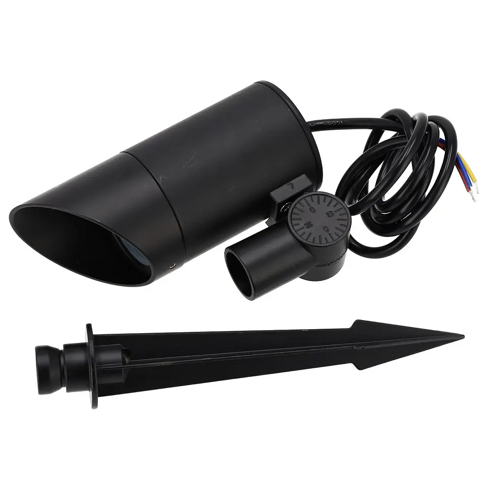 Foco LED com espeto de jardim 18W 60Âº IP65 3000K Acabamento preto 5