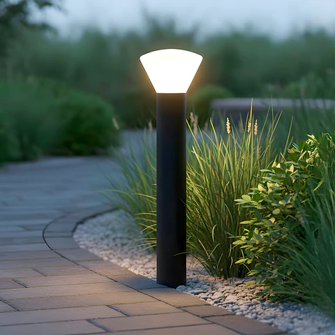 Farol LED exterior "Sonsonate" 60cm Sinalizador LED exterior "Digos" 100cm 5W 220VAC 3000ºK Preto
