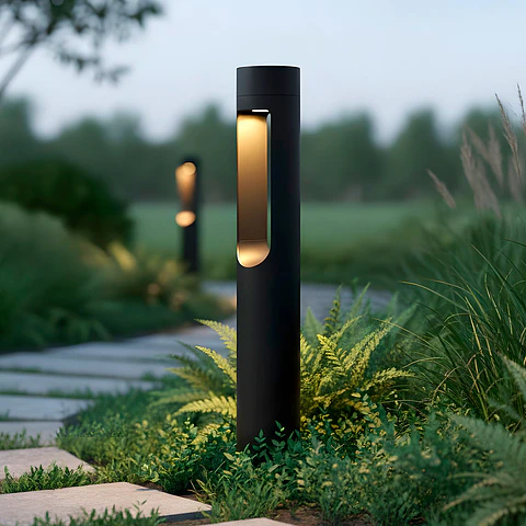 Sinalizador LED exterior "Medinipur" 60cm 10W 220VAC 3000ºK Preto