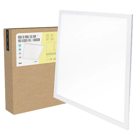 Pacote 10 Painel LED 40W 3.600Lm 4000ºK 60x60Cm PRO Sem Cintilizaçao 60.000H [BX3-LPT-59540WLIFUDW]