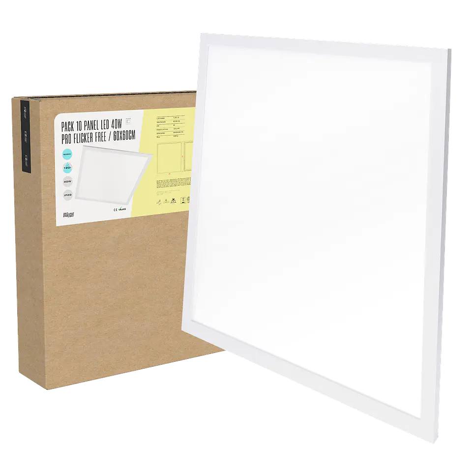 Pacote 10 Painel LED 40W 3.600Lm 4000ÂºK 60x60Cm PRO Sem cintilaÃ§Ã£o 60.000H [BX3-LPT-59540WLIFUDW] 1